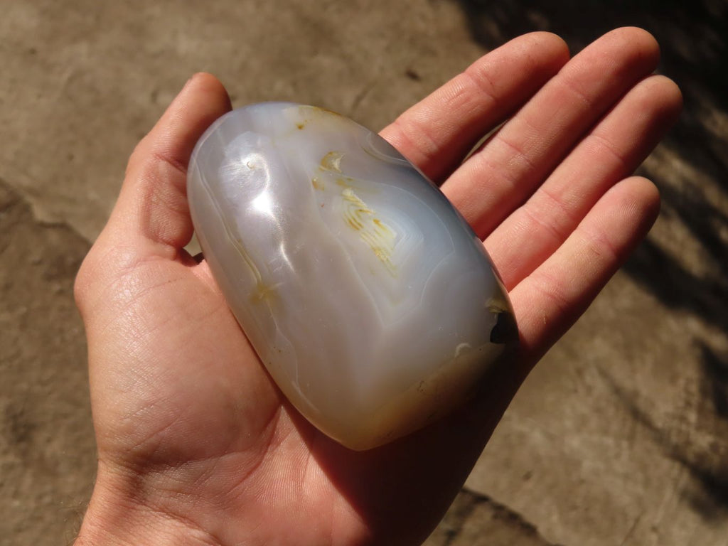 Polished Agate Standing Free Forms x 6 From West Coast, Madagascar - Toprock Gemstones and Minerals 