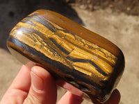 Polished Golden Tigers Eye Free Forms x 6 From Prieska, South Africa