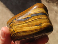 Polished Golden Tigers Eye Free Forms x 6 From Prieska, South Africa