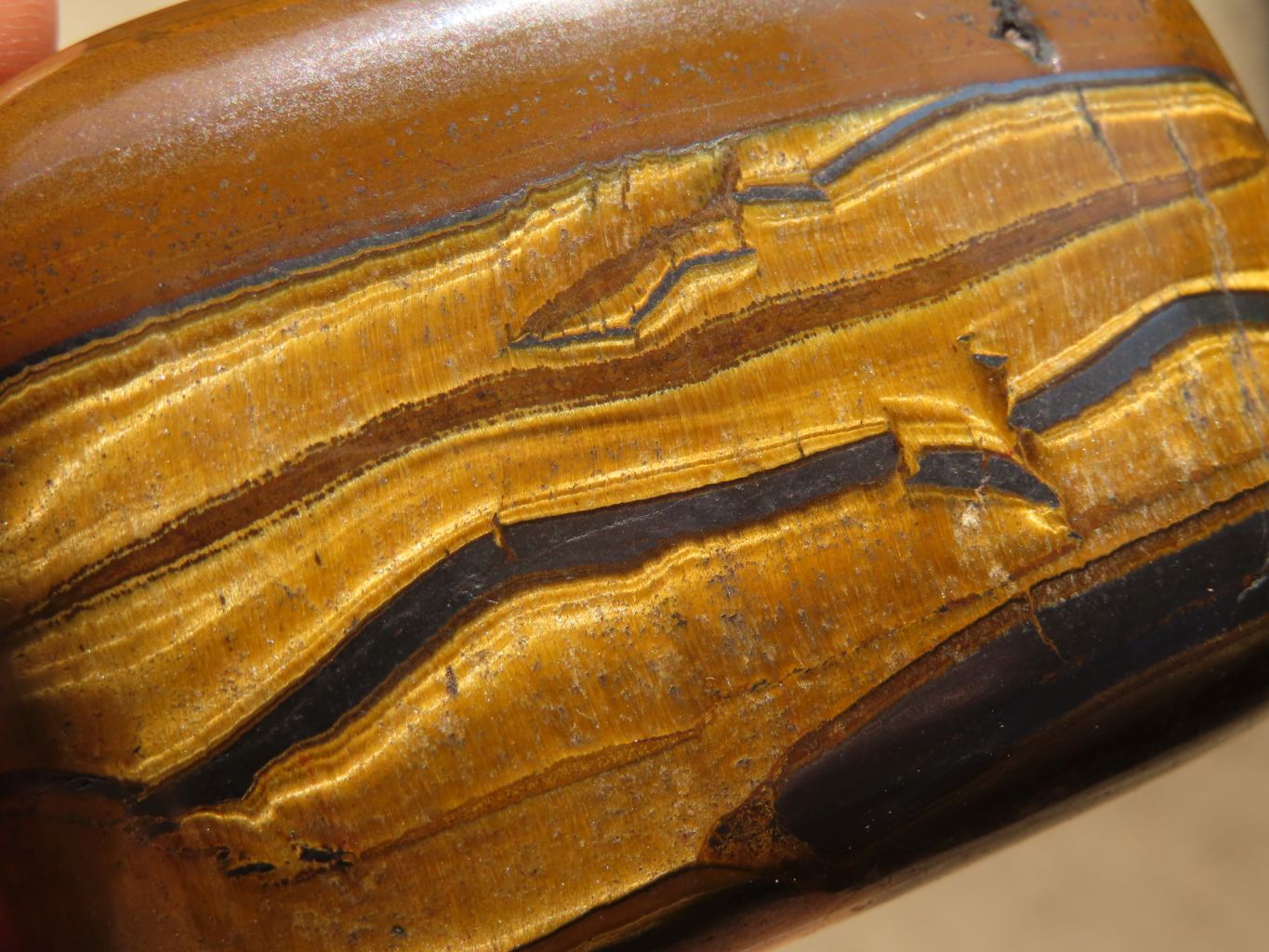 Polished Golden Tigers Eye Free Forms x 6 From Prieska, South Africa - Toprock Gemstones and Minerals 