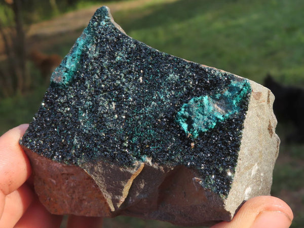 Natural Rare Copper Phosphate Libethenite On Dolomite Clusters  x 4 From Shituru, Congo - TopRock