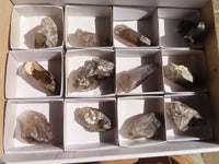Natural Clear Smokey Quartz Crystals  x 12 From Malawi - Toprock Gemstones and Minerals 