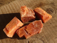 Natural New Sunset Orange Calcite Specimens x 12 From Spitzkop, Namibia - Toprock Gemstones and Minerals 