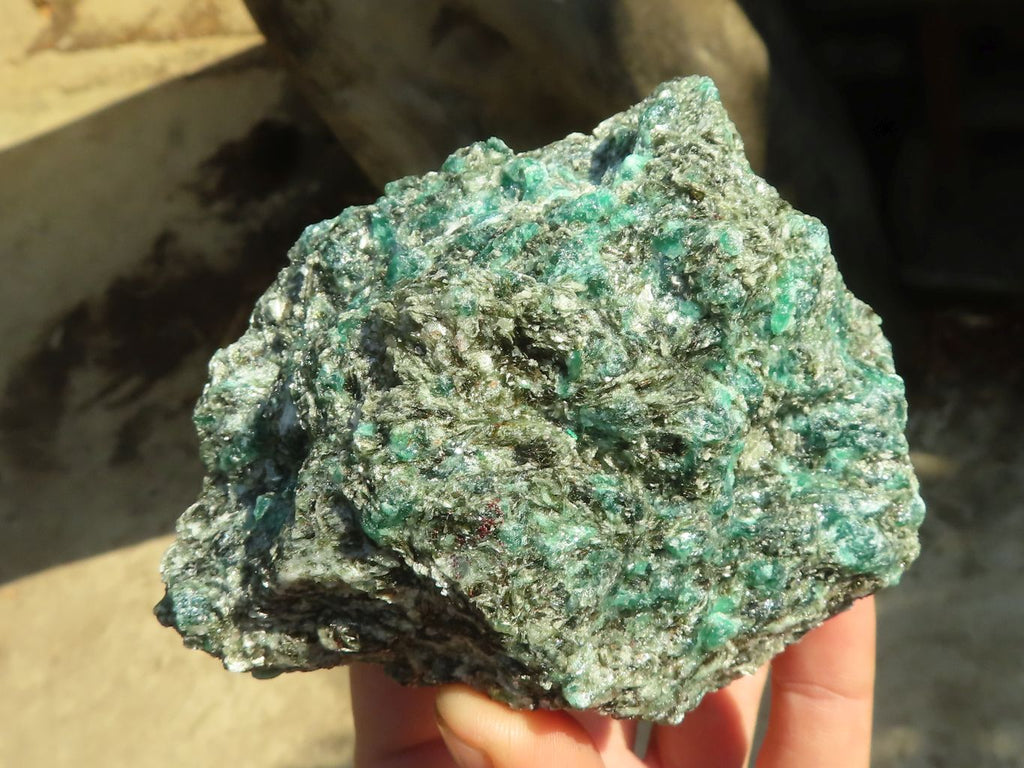 Natural Rare Emerald Mica In Matrix Cobbed Specimens x 6 From Mutoko, Zimbabwe - Toprock Gemstones and Minerals 