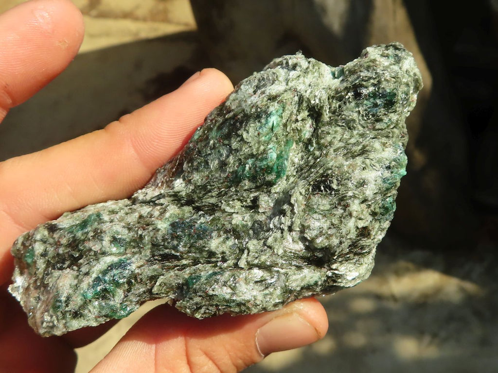 Natural Rare Emerald Mica In Matrix Cobbed Specimens x 6 From Mutoko, Zimbabwe - Toprock Gemstones and Minerals 