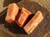 Natural New Sunset Orange Calcite Specimens x 12 From Spitzkop, Namibia - Toprock Gemstones and Minerals 