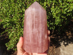 Polished Pink Rose Quartz Points x 2 From Antsirabe, Madagascar - Toprock Gemstones and Minerals 