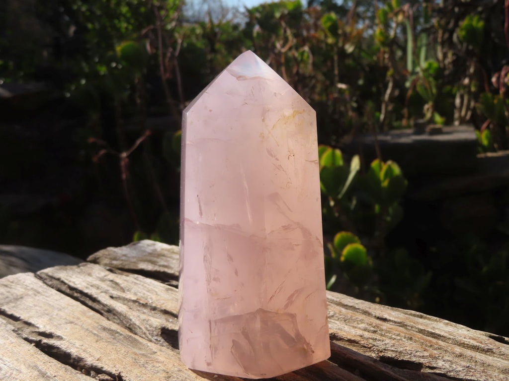 Polished Pink Rose Quartz Points x 2 From Antsirabe, Madagascar - Toprock Gemstones and Minerals 