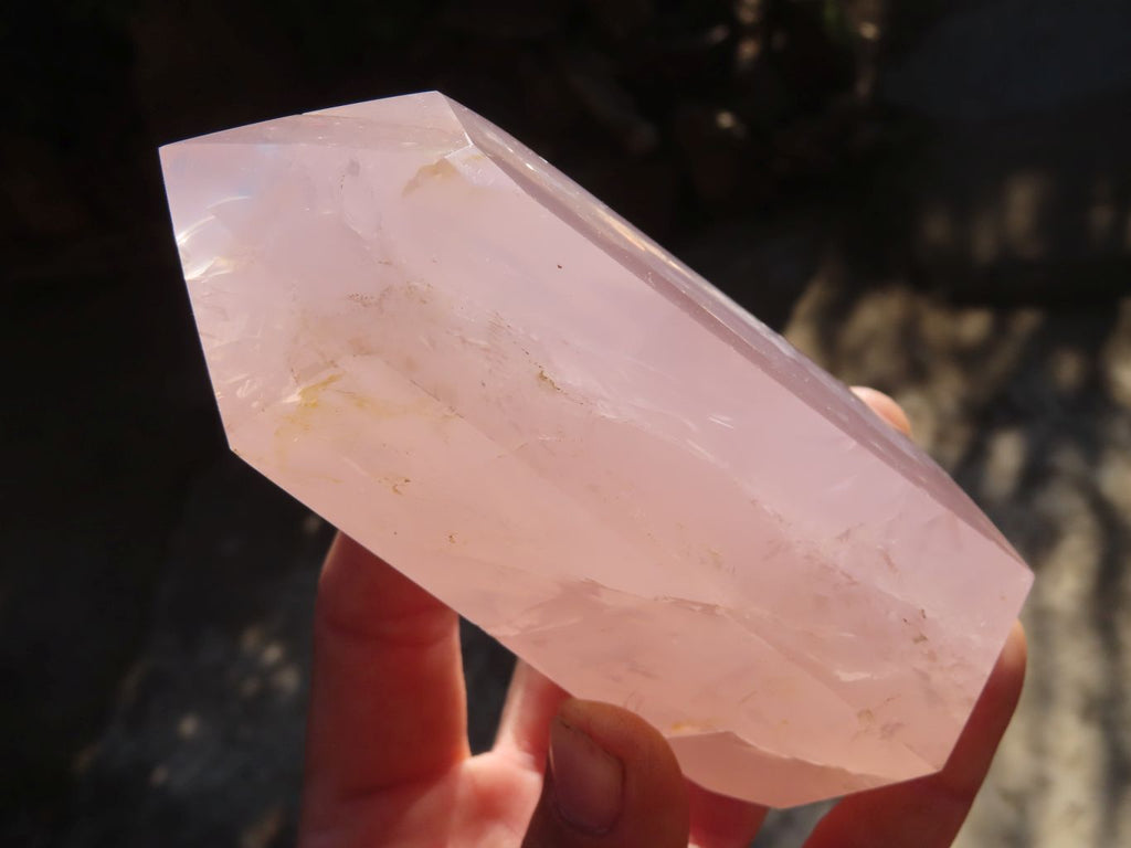 Polished Pink Rose Quartz Points x 2 From Antsirabe, Madagascar - Toprock Gemstones and Minerals 