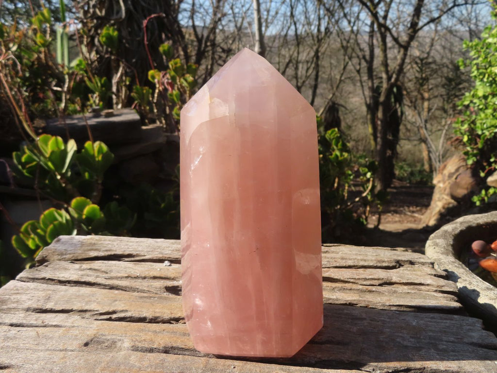Polished Pink Rose Quartz Points x 2 From Antsirabe, Madagascar - Toprock Gemstones and Minerals 