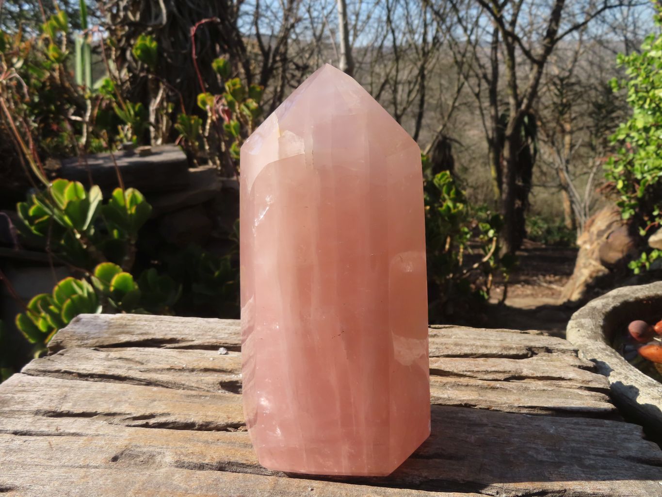 Polished Pink Rose Quartz Points x 2 From Antsirabe, Madagascar - Toprock Gemstones and Minerals 