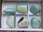Polished Blue Amazonite Standing Free Forms  x 6 From Zimbabwe - TopRock