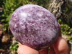Polished Small Purple Lepidolite Palm Stones  x 12 From Ambatondrazaka, Madagascar - Toprock Gemstones and Minerals 