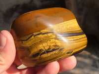 Polished Golden Tigers Eye Free Forms x 6 From Prieska, South Africa