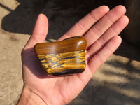 Polished Golden Tigers Eye Free Forms x 6 From Prieska, South Africa