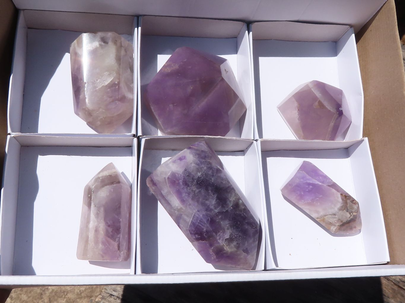 Polished Dream  Amethyst Points  x 6 From Madagascar - TopRock