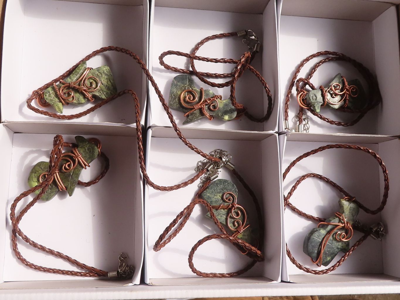Polished  Copper Wire Wrapped Leopard Stone Eagle Pendants  x 6 From Zimbabwe - Toprock Gemstones and Minerals 
