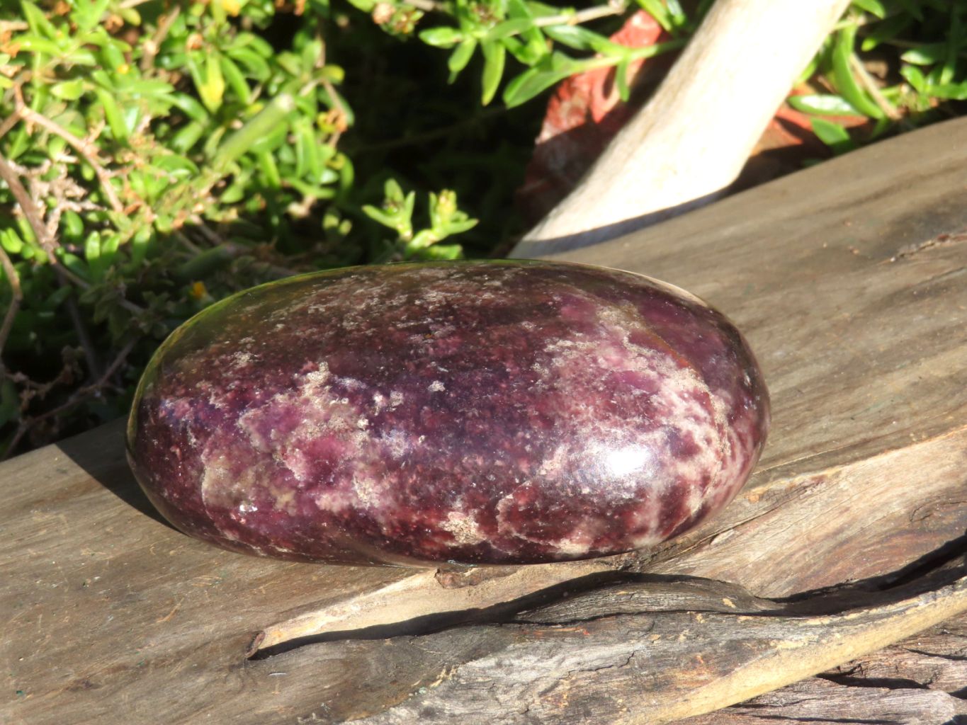 Polished XL Dark Purple Lithium Mica Lepidolite Gallet Free Forms x 2 From Zimbabwe - TopRock