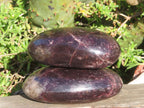 Polished XL Dark Purple Lithium Mica Lepidolite Gallet Free Forms x 2 From Zimbabwe - TopRock