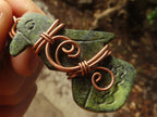 Polished  Copper Wire Wrapped Leopard Stone Eagle Pendants  x 6 From Zimbabwe - Toprock Gemstones and Minerals 