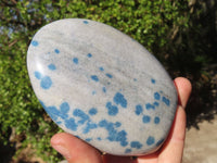 Polished Blue Spotted Spinel Quartz Standing Free Forms x 3 From Madagascar - Toprock Gemstones and Minerals 