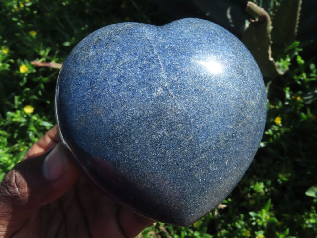Polished Lazulite Hearts x 4 From Madagascar - TopRock