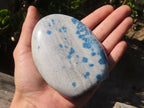 Polished Blue Spotted Spinel Quartz Standing Free Forms x 3 From Madagascar - Toprock Gemstones and Minerals 