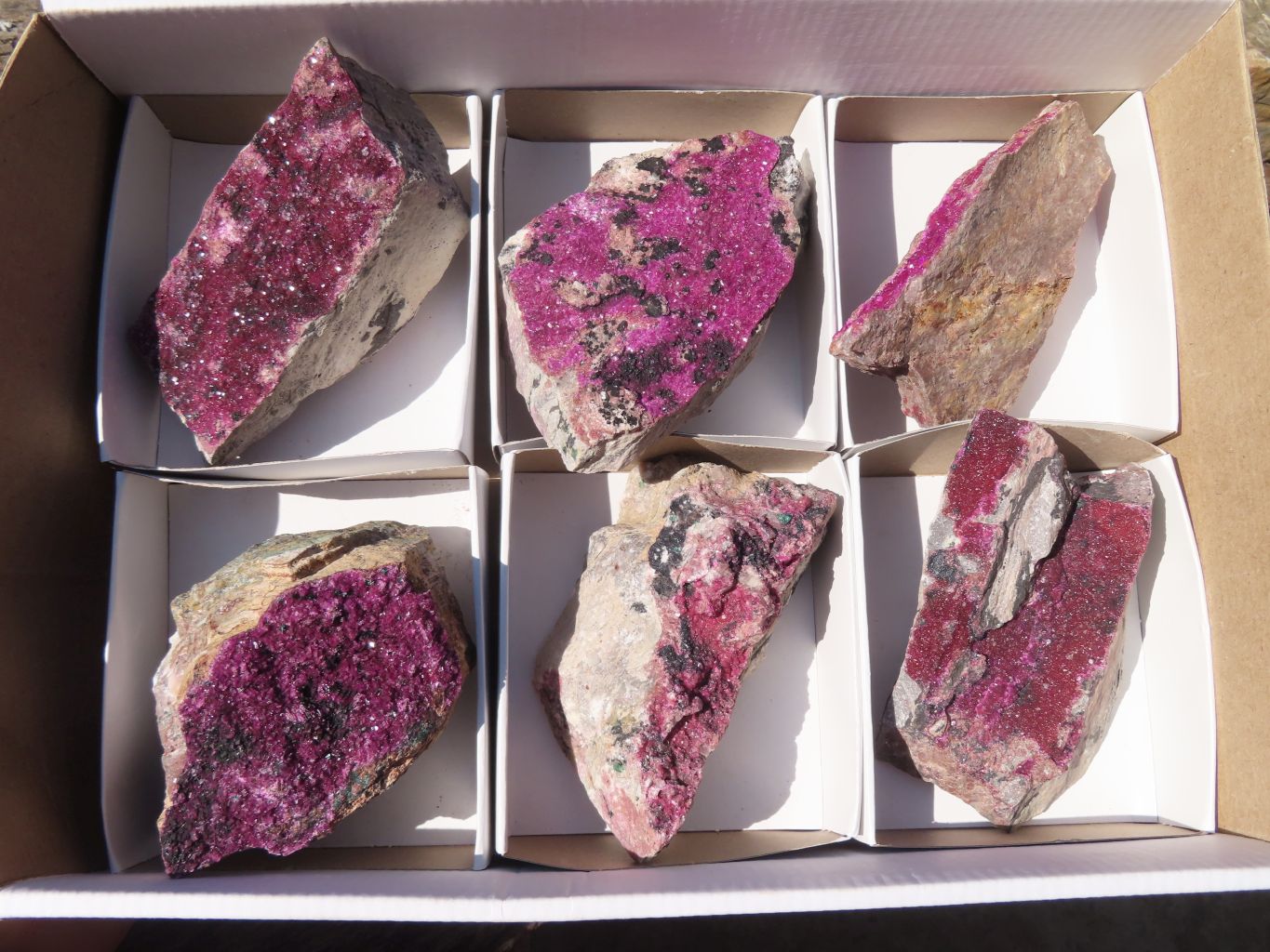 Natural Pink Salrose Cobaltion Dolomite Specimens  x 6 From Kakanda, Congo - Toprock Gemstones and Minerals 