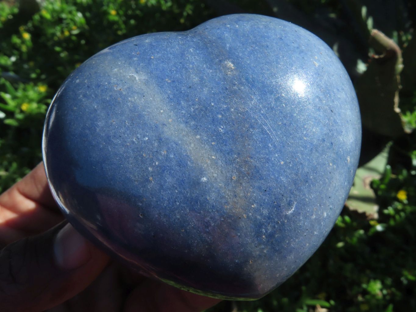 Polished Lazulite Hearts x 4 From Madagascar - TopRock