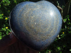 Polished Lazulite Hearts x 4 From Madagascar - TopRock