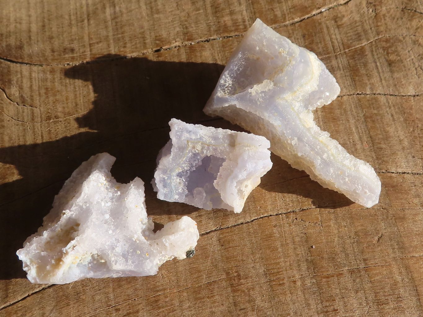 Natural Etched Blue Chalcedony Specimens  x 35 From Nsanje, Malawi - Toprock Gemstones and Minerals 