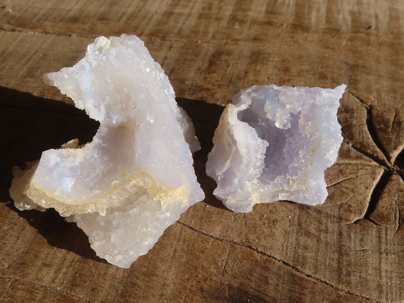 Natural Etched Blue Chalcedony Specimens  x 35 From Nsanje, Malawi - Toprock Gemstones and Minerals 