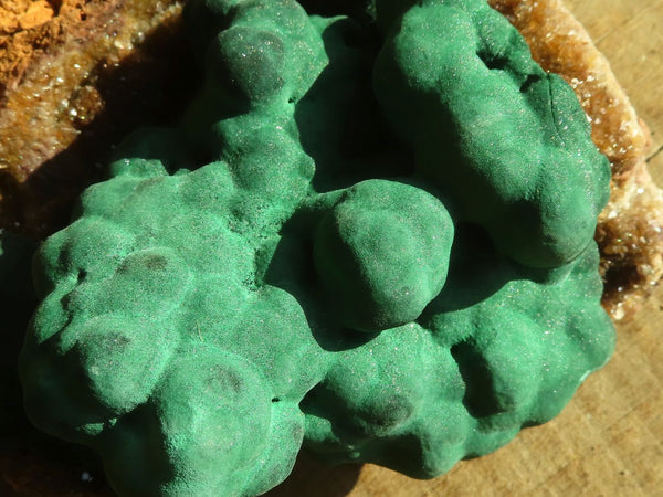 Natural Rare Ball Malachite On Drusy Quartz & Dolomite Specimens x 2 From Kambove, Congo - Toprock Gemstones and Minerals 
