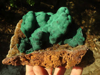 Natural Rare Ball Malachite On Drusy Quartz & Dolomite Specimens x 2 From Kambove, Congo - Toprock Gemstones and Minerals 