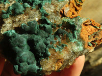 Natural Rare Ball Malachite On Drusy Quartz & Dolomite Specimens x 2 From Kambove, Congo - Toprock Gemstones and Minerals 