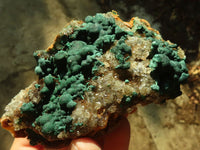 Natural Rare Ball Malachite On Drusy Quartz & Dolomite Specimens x 2 From Kambove, Congo - Toprock Gemstones and Minerals 