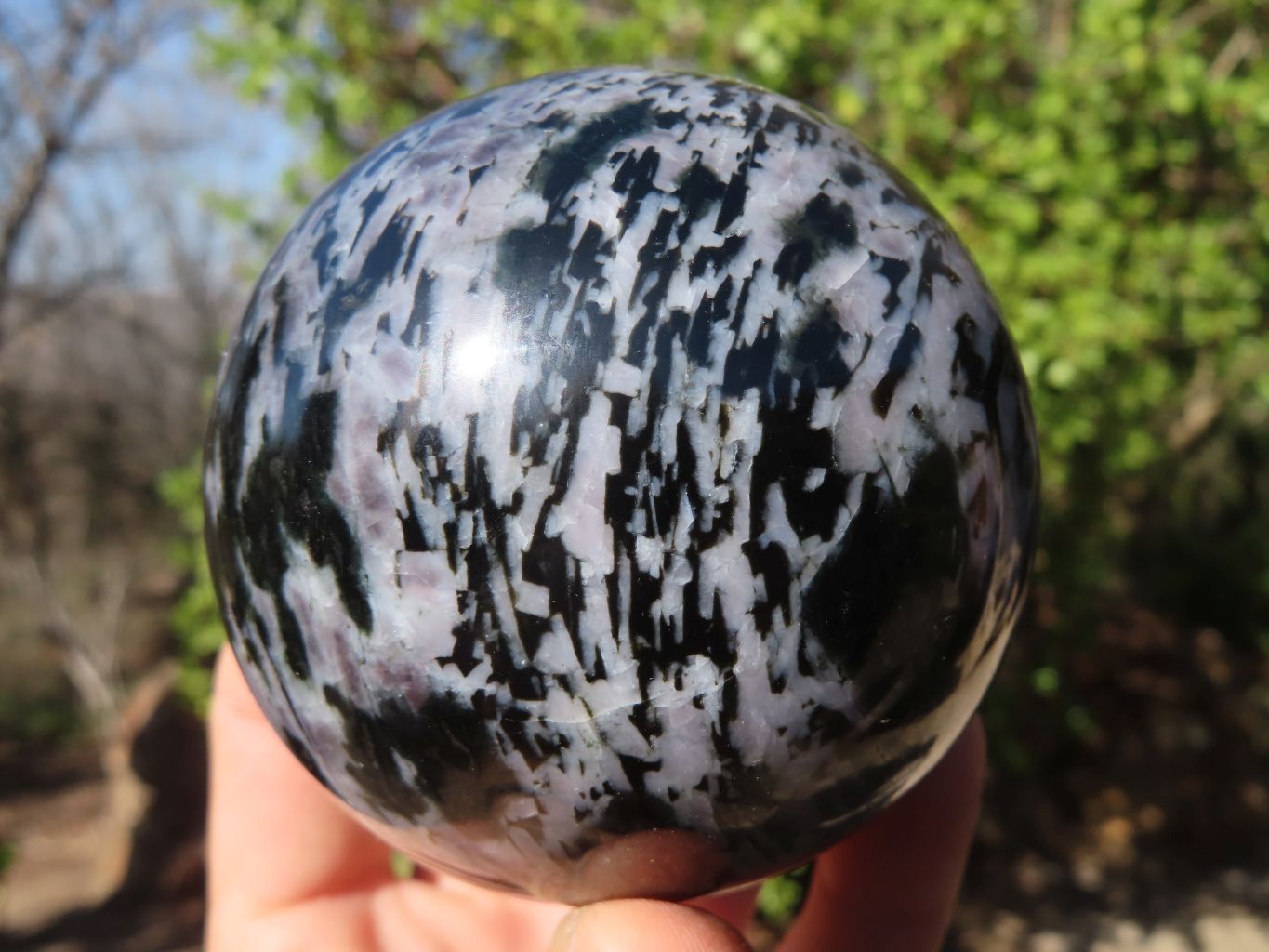 Polished Merlinite Gabbro Spheres  x 4 From Ambatondrazaka, Madagascar - Toprock Gemstones and Minerals 