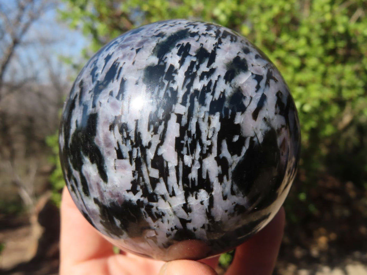 Polished Merlinite Gabbro Spheres  x 4 From Ambatondrazaka, Madagascar - Toprock Gemstones and Minerals 