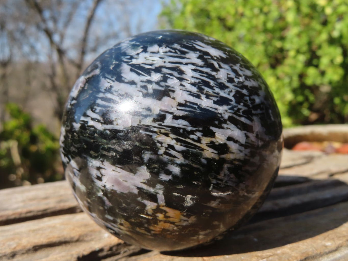 Polished Merlinite Gabbro Spheres  x 4 From Ambatondrazaka, Madagascar - Toprock Gemstones and Minerals 