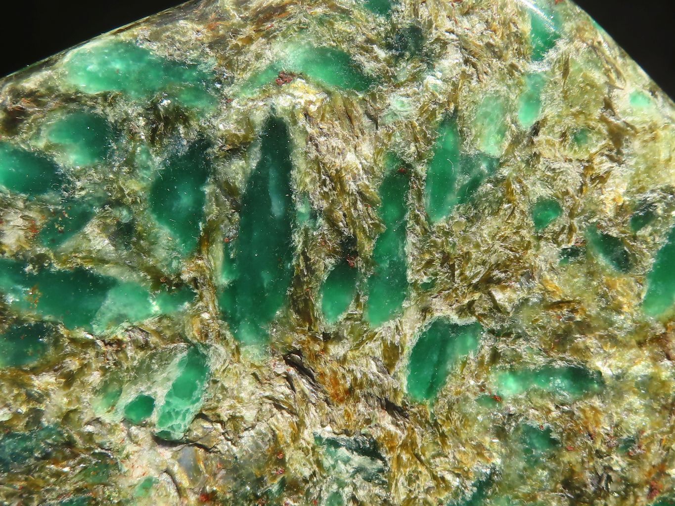 Polished Rare Emerald In Matrix Standing Free Form x 1 From Sandawana, Zimbabwe - Toprock Gemstones and Minerals 