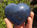 Polished Blue Lazulite Hearts  x 3 From Madagascar - Toprock Gemstones and Minerals 