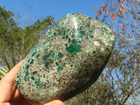 Polished Rare Emerald In Matrix Standing Free Form x 1 From Sandawana, Zimbabwe - Toprock Gemstones and Minerals 