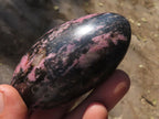 Polished Pink & Black Rhodonite Standing Free Forms  x 6 From Ambindavato, Madagascar - TopRock