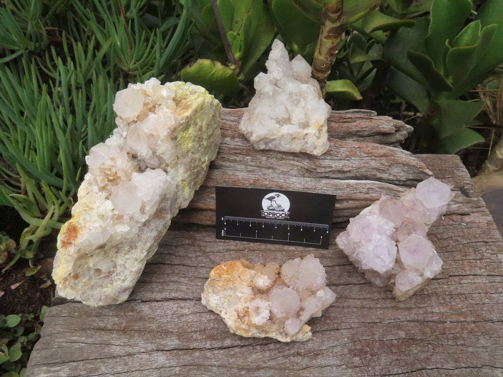 Natural  Spirit Quartz with a tint of Amethyst  x 4 From Boekenhouthoek, South Africa - TopRock