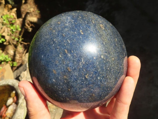 Polished Large Blue Lazulite Sphere  x 1 From Madagascar