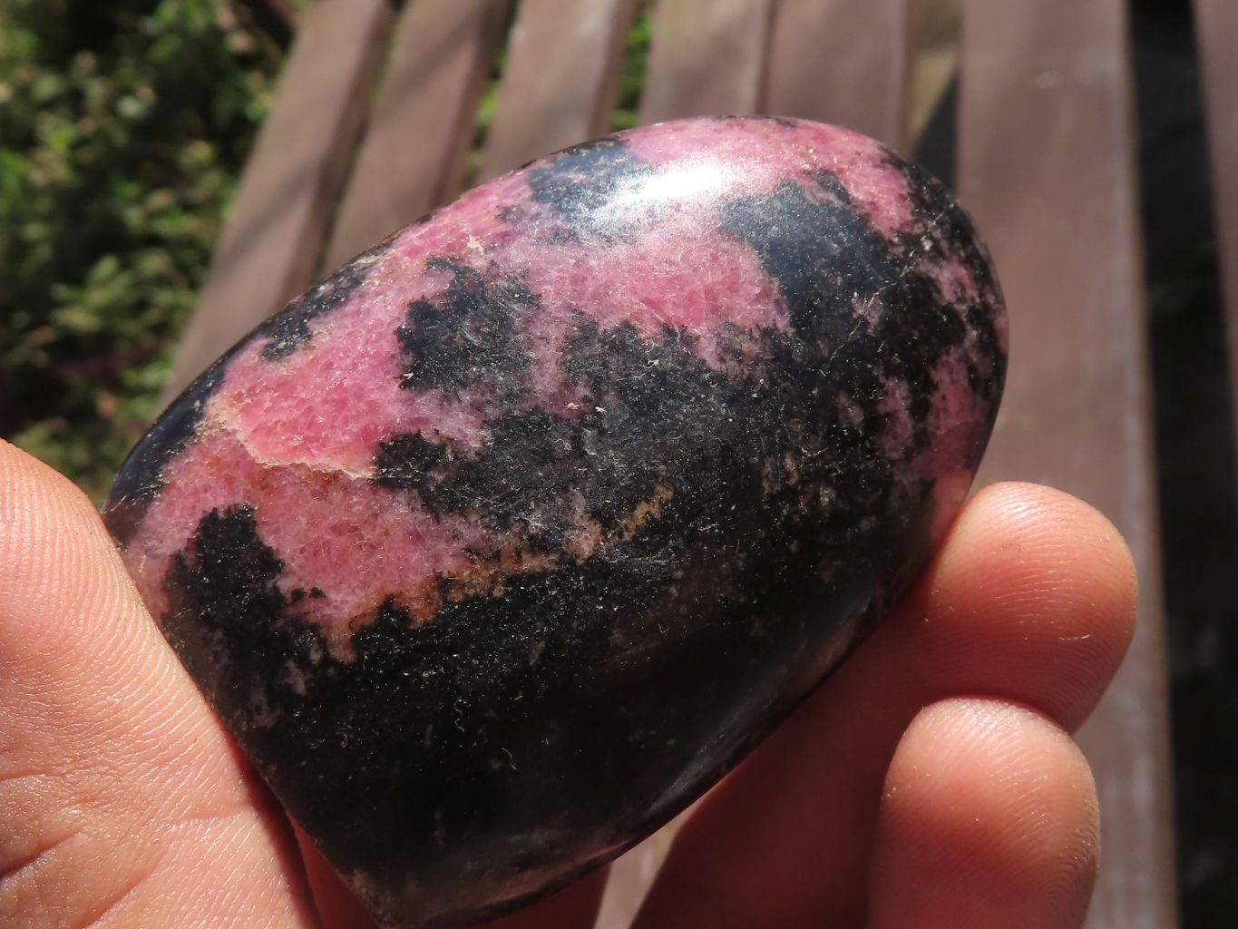 Polished Pink & Black Rhodonite Standing Free Forms  x 6 From Ambindavato, Madagascar - TopRock