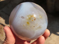 Polished Agate Spheres x 2 From Madagascar - Toprock Gemstones and Minerals 