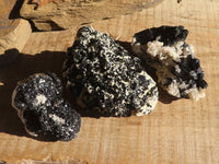 Natural Schorl Black Tourmaline With Vermiculite Specimens X 3 From Erongo, Namibia - Toprock Gemstones and Minerals 