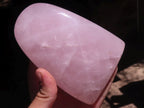 Polished Gemmy Rose Quartz Standing Free Forms  x 3 From Ambatondrazaka, Madagascar - TopRock
