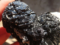 Natural Schorl Black Tourmaline With Vermiculite Specimens X 3 From Erongo, Namibia - Toprock Gemstones and Minerals 